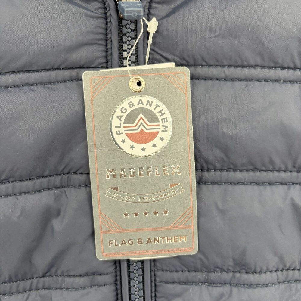 Flag & Anthem Madeflex Hybrid Puffer Jacket Mens XL Navy NWT Performance - Picture 6 of 8